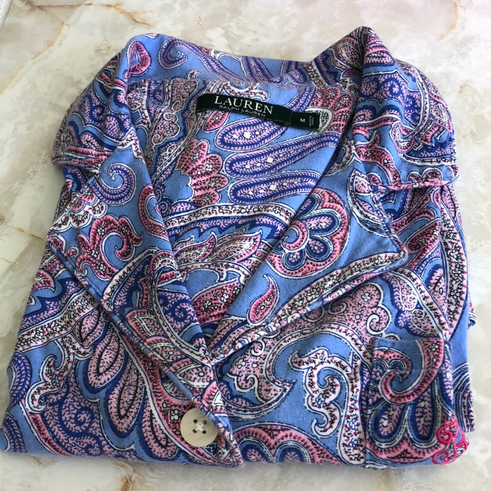 Lauren Ralph Lauren 2 piece pajama set paisley